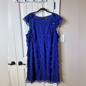 Blue tiered party dress size 22